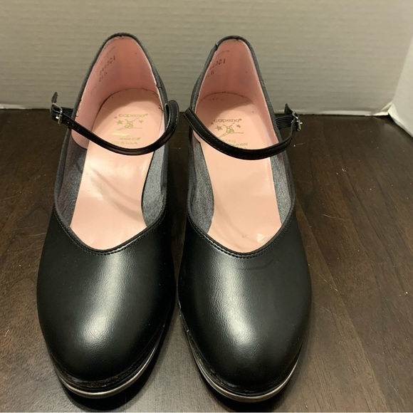 Capezio Black Dance Tap Mary Jane Shoes - Picture 1 of 12